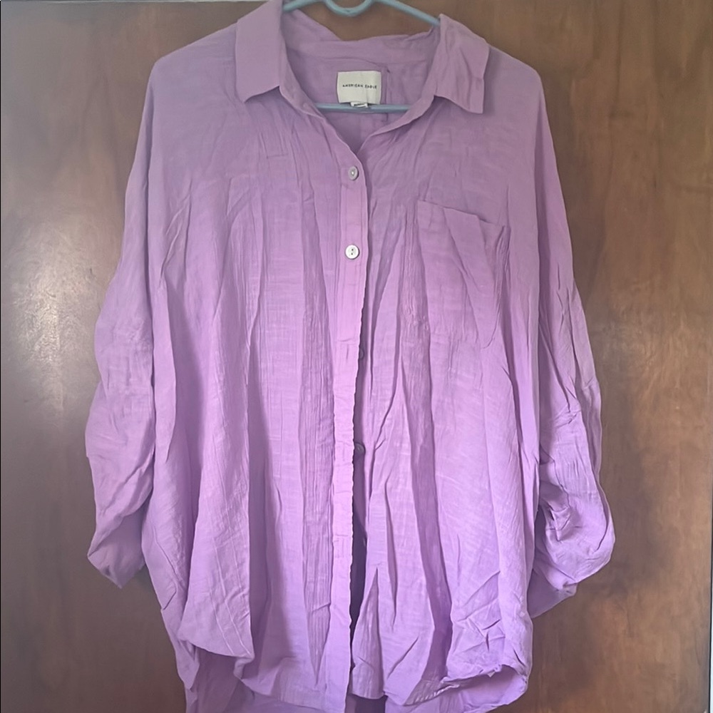 Lavender Button-Up Shirt